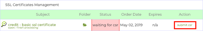 submit csr