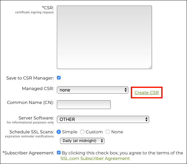 Create CSR