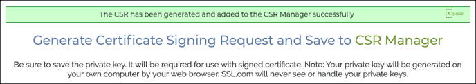 CSR Generated
