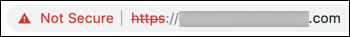 Chrome address bar with Not Secure trust warning