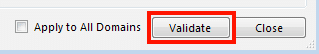 Validate button