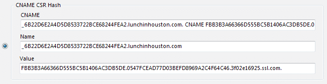 CNAME CSR Hash