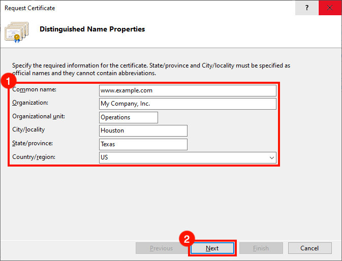 Distinguished Name Properties